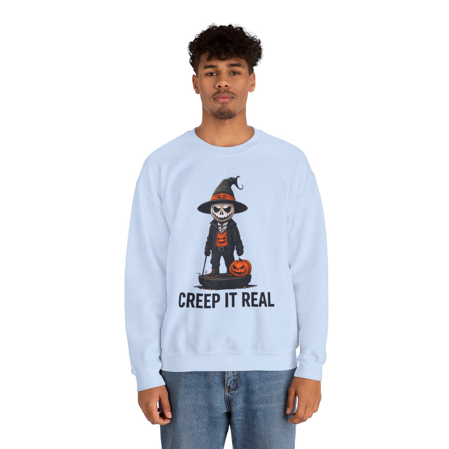 Creep It Real Sweatshirt, Unisex Halloween Crewneck