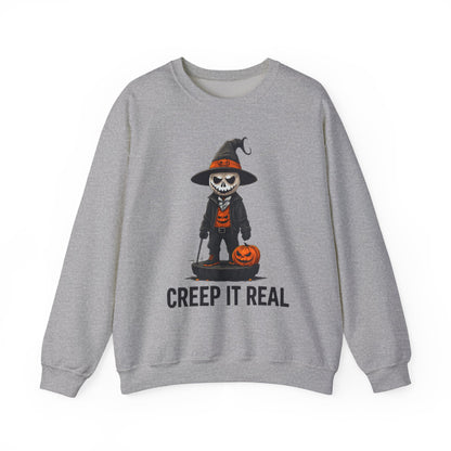 Creep It Real Sweatshirt, Unisex Halloween Crewneck