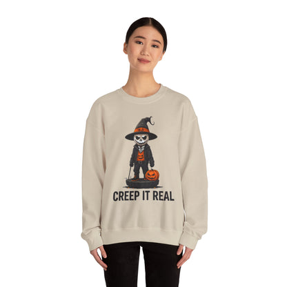 Creep It Real Sweatshirt, Unisex Halloween Crewneck