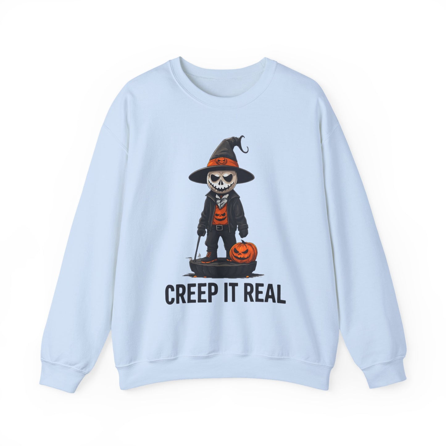 Creep It Real Sweatshirt, Unisex Halloween Crewneck