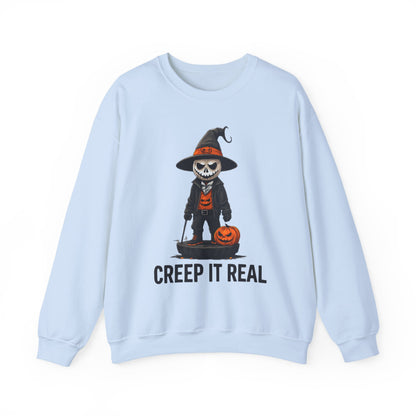 Creep It Real Sweatshirt, Unisex Halloween Crewneck