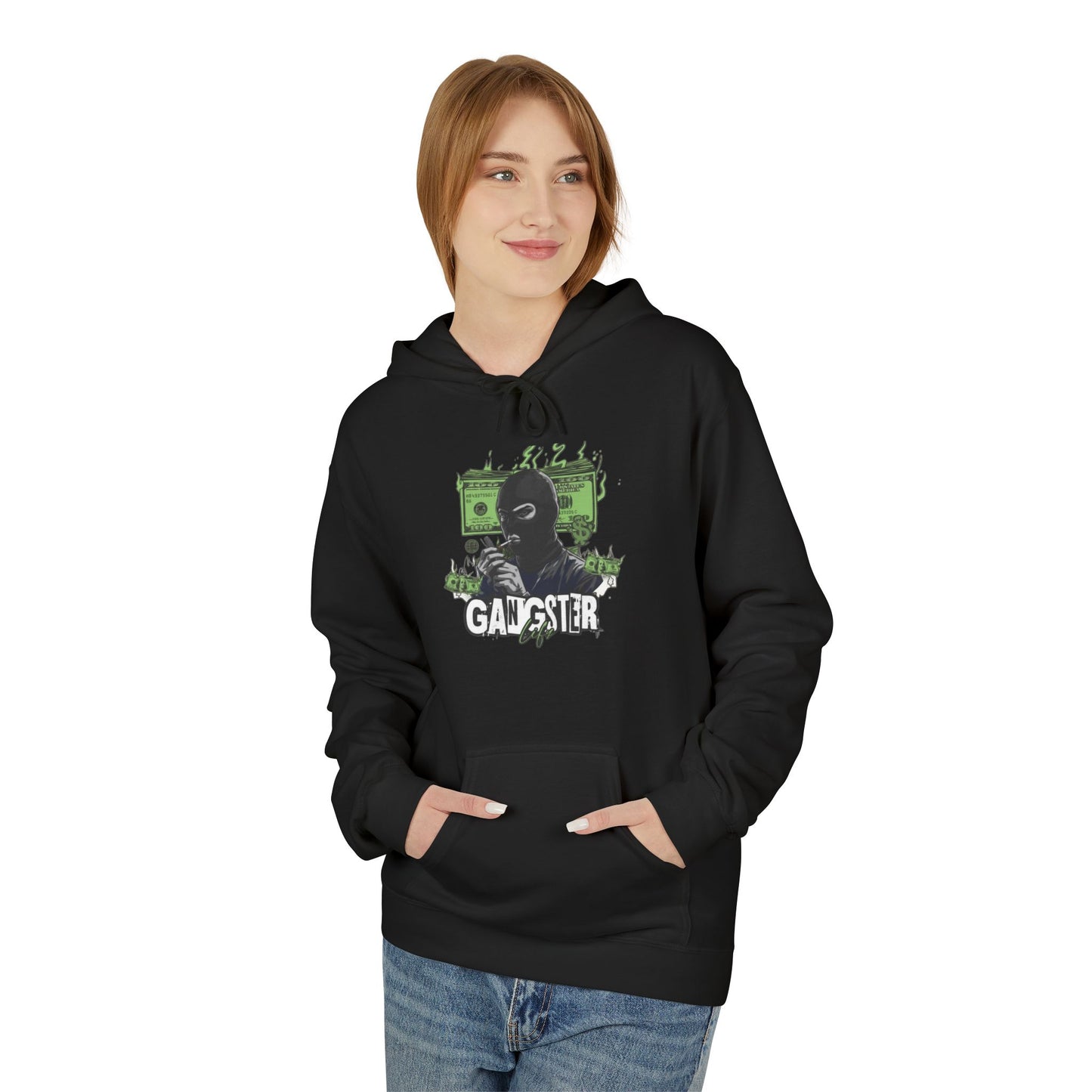 Gangster Vibes Hoodie - Unisex Midweight Fleece
