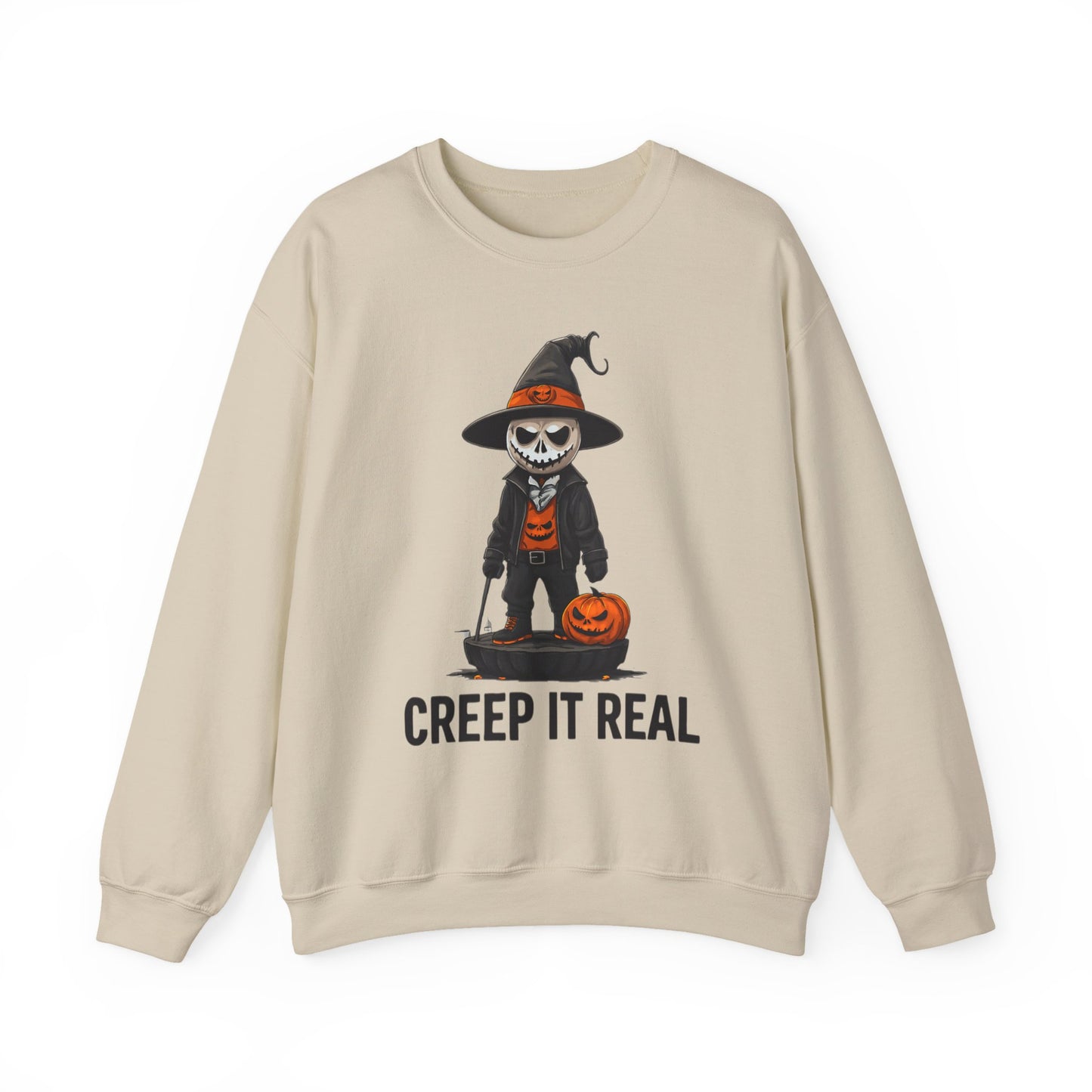 Creep It Real Sweatshirt, Unisex Halloween Crewneck