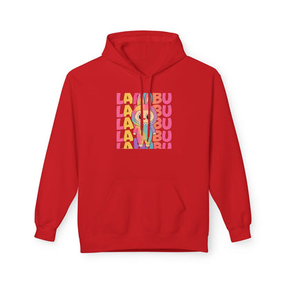 Trendy Fleece Hoodie with Colorful 'LABUBU' Graphic